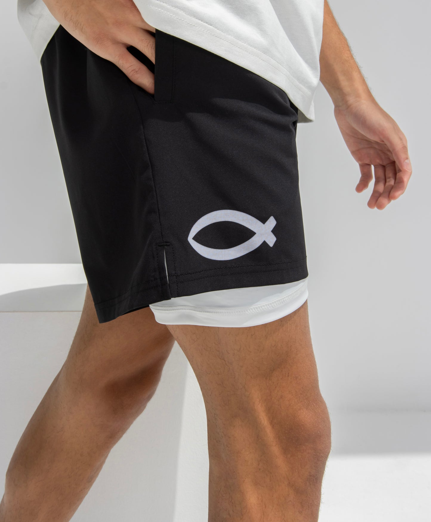 OFF FIT LINER SHORT featuring
