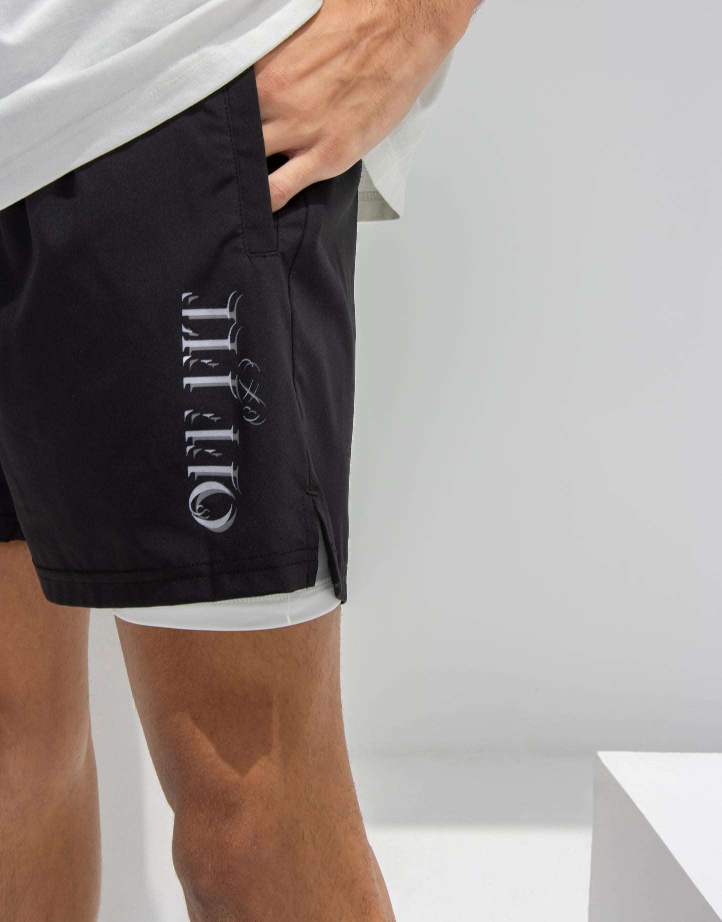 OFF FIT LINER SHORT featuring