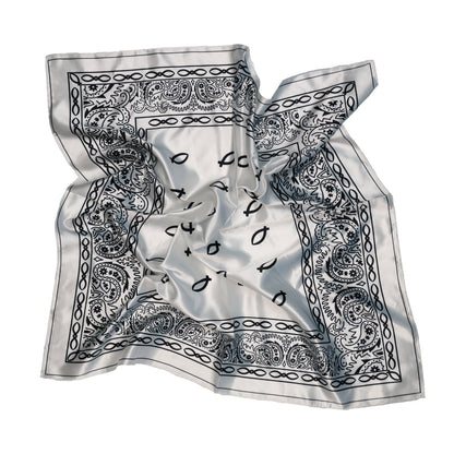 OFFFIT PRINT LOGO SILK SCARF