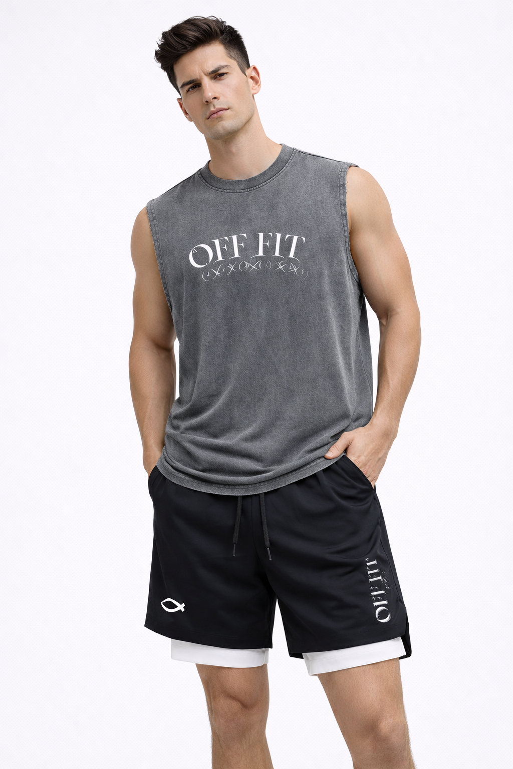 OFF FIT Sleeveless Batik Tank Top