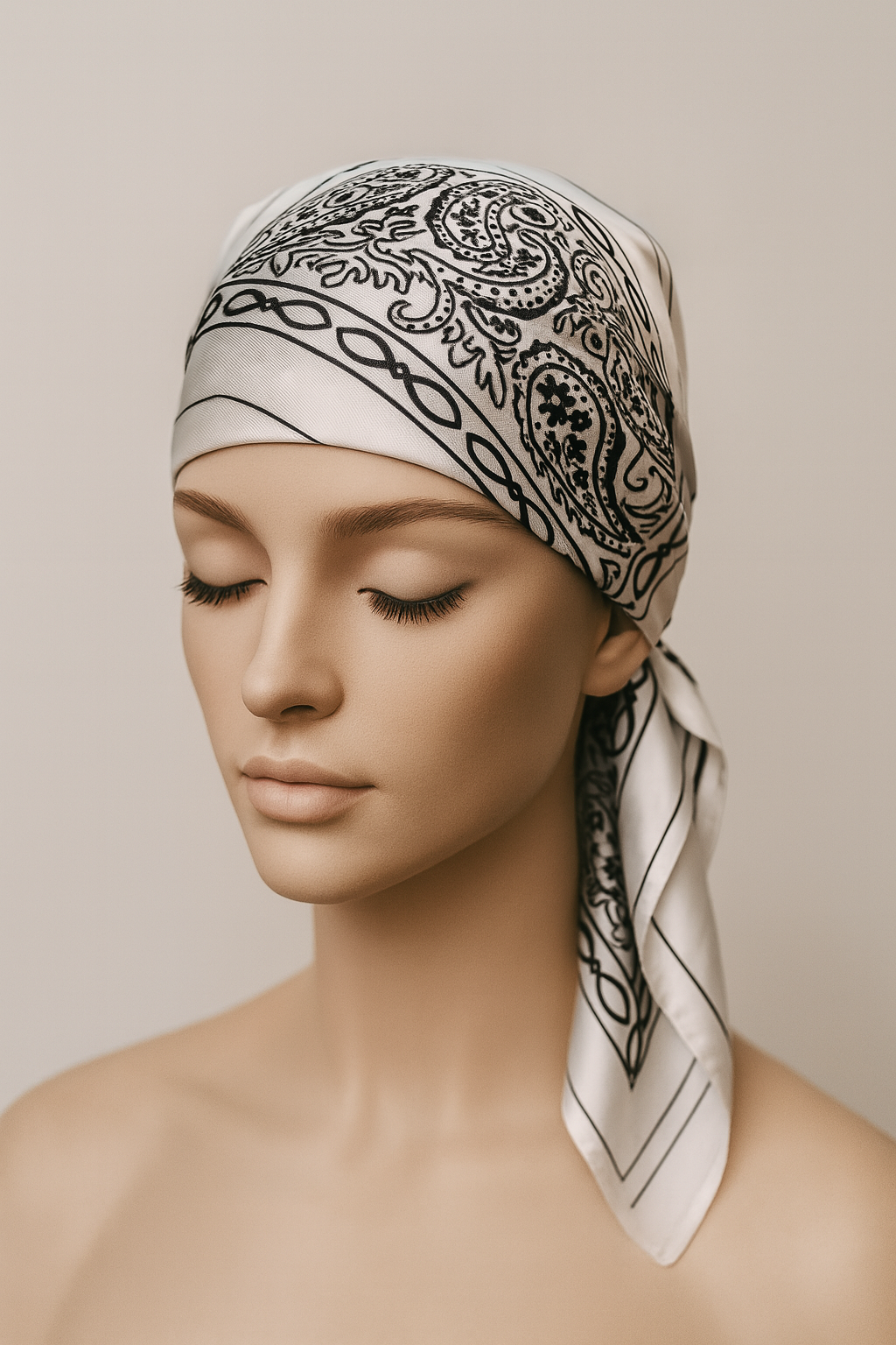 OFFFIT PRINT LOGO SILK SCARF