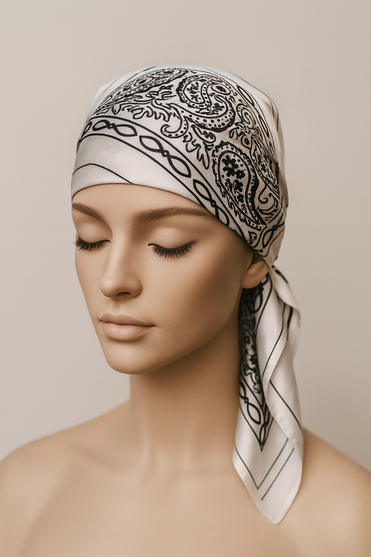 OFFFIT PRINT LOGO SILK SCARF