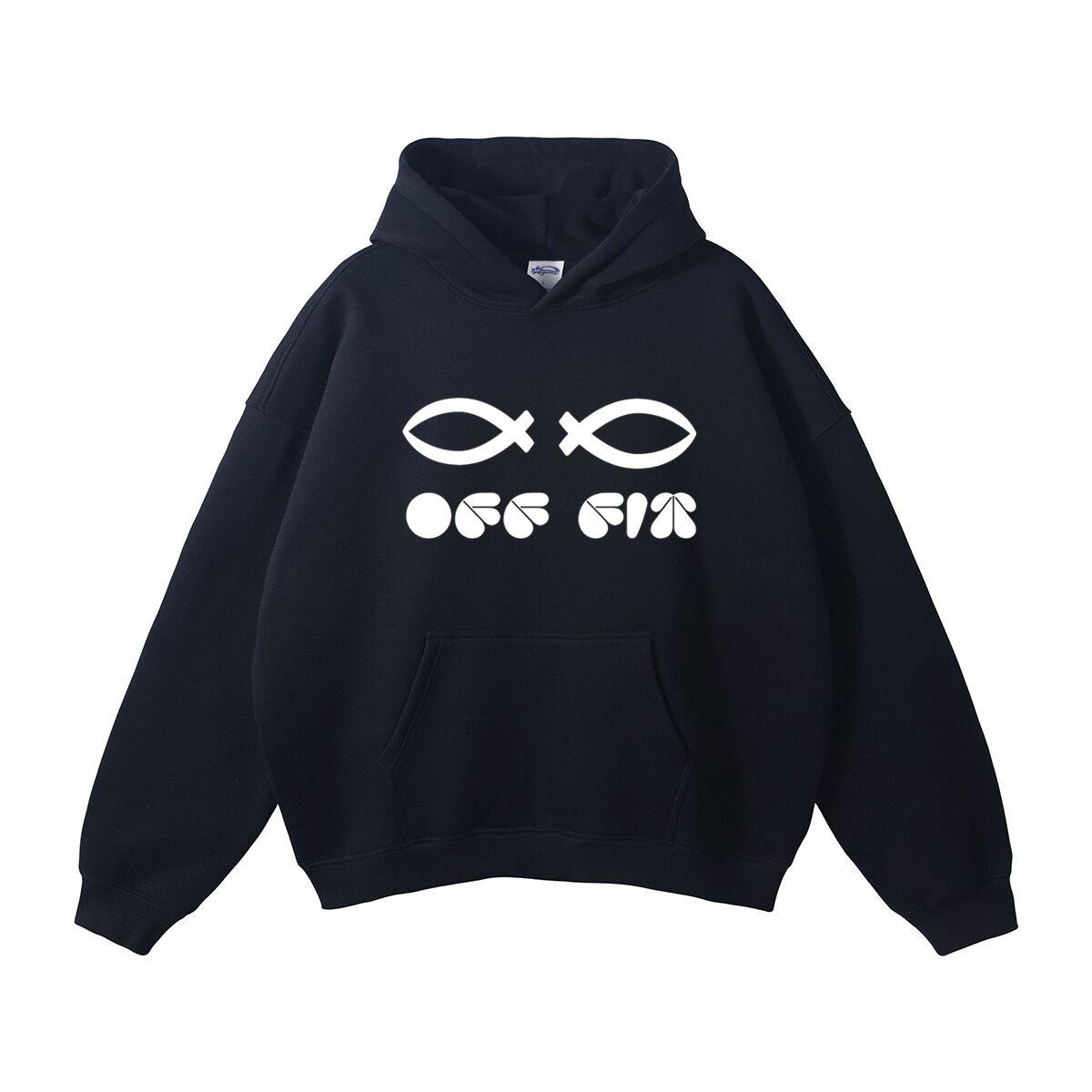 Offfit Front Logo Print Hoodie