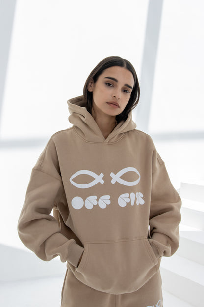 Offfit Front Logo Print Hoodie