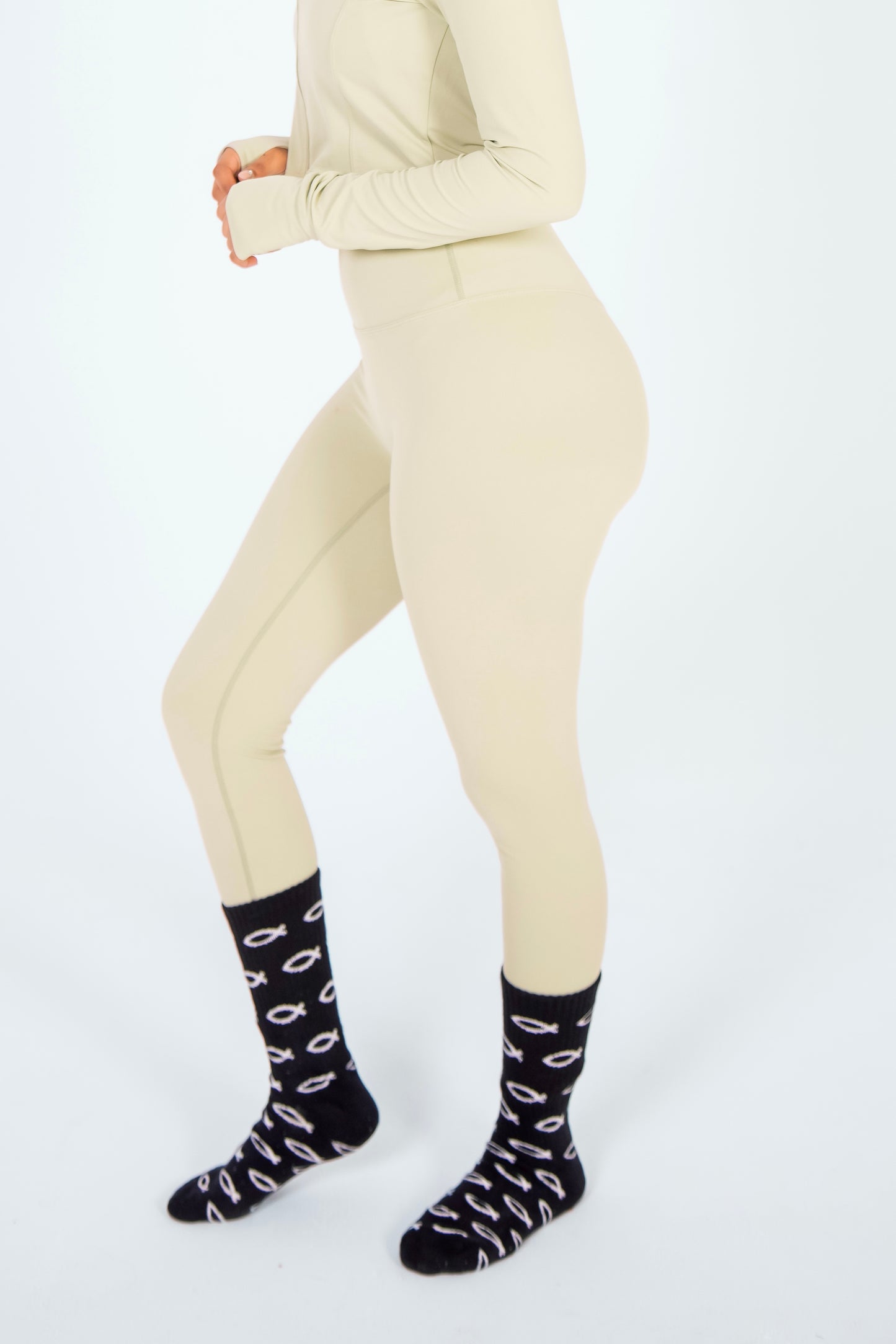 OFFFIT Gym Leggings-Matcha /Black