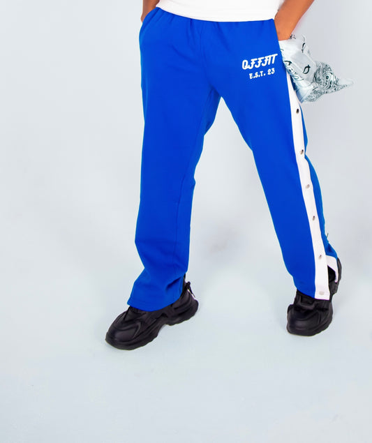 OFFFIT Snap Pants – Royal Blue/White